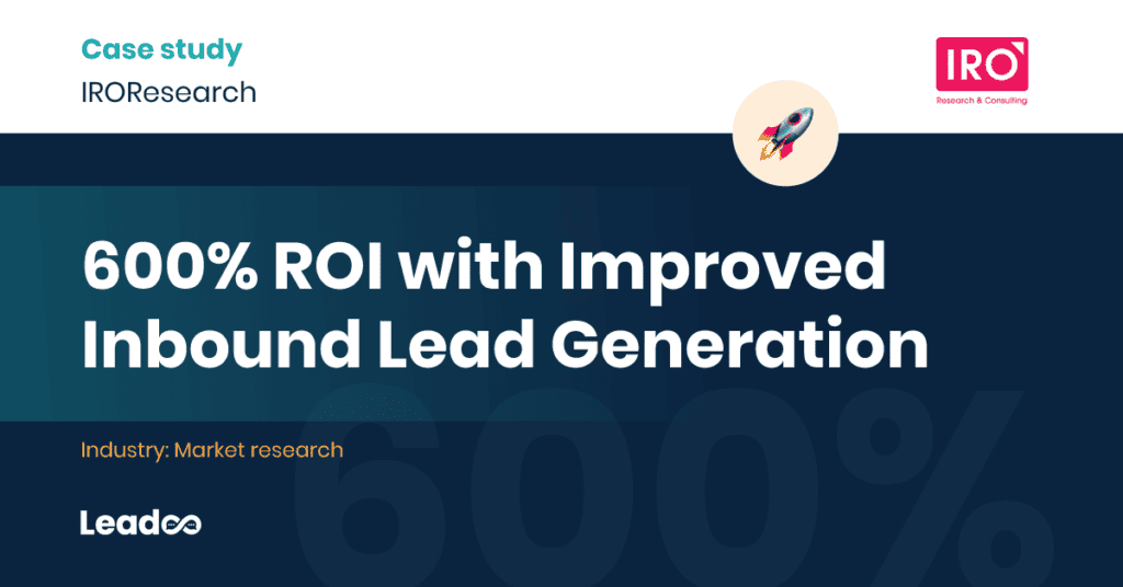600% ROI with Improved Inbound Lead Generation Approach