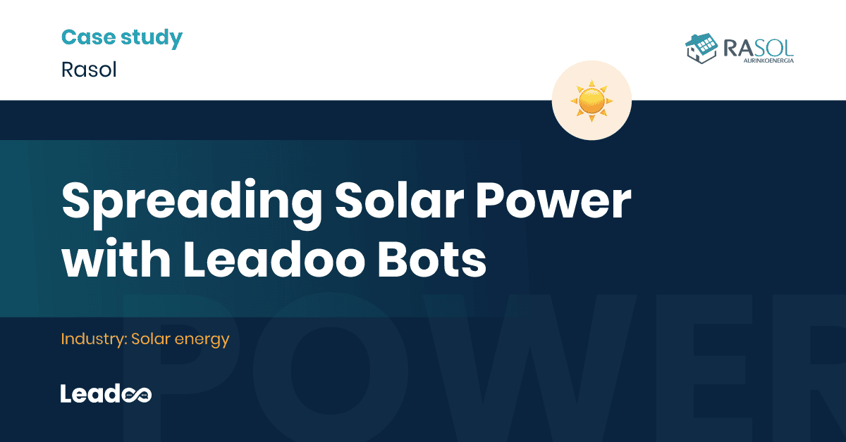 Spreading Solar Power with Leadoo Bots