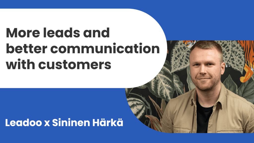 sininen härkä leadoo testimonial sininen härkä Leadoo x Sininen Härkä - Instant increase in leads and better communication with customers