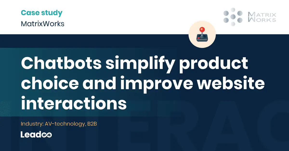 Chatbots simplify product choice and improve website interactions