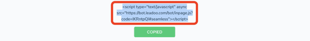 Screenshot 2021 01 18 at 14.02.10 How to embed Leadoo bots