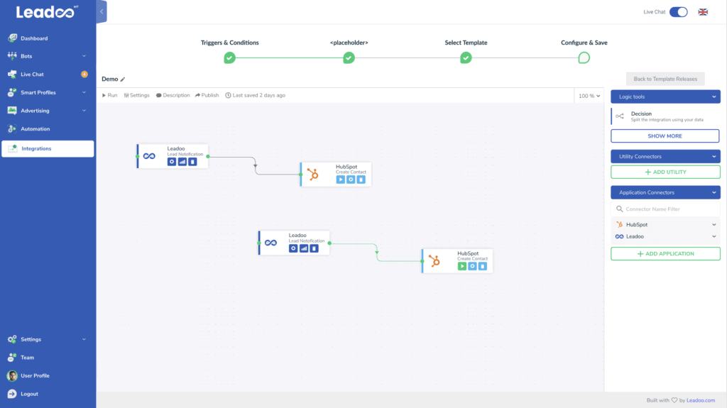 Integrations 1 integrations leadoo leadoo-integration-builder-view