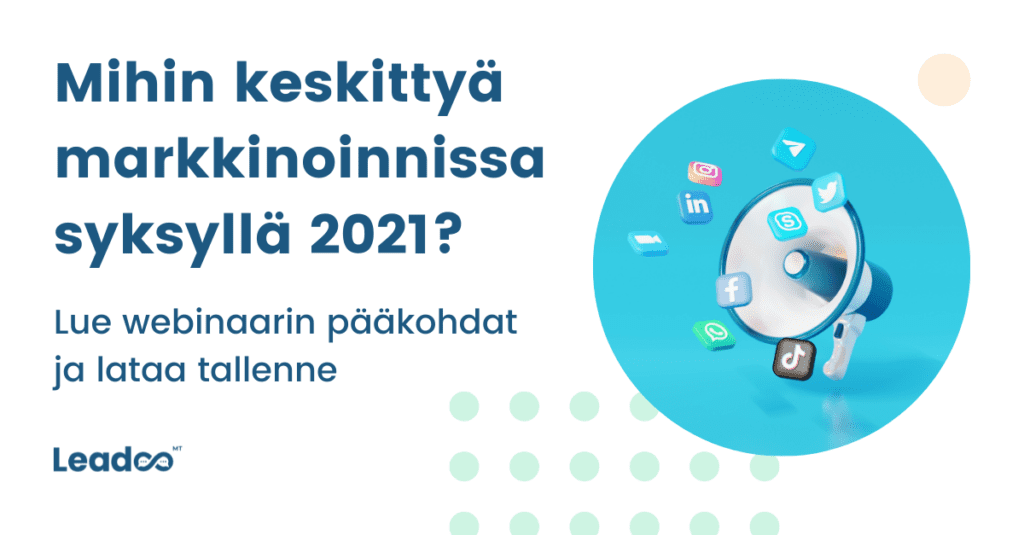 webinaaritallenne talouselämä Talouselämä listasi Suomen Top10 lupaavinta startupia. Leadoo Marketing Technologies taas mukana listalla