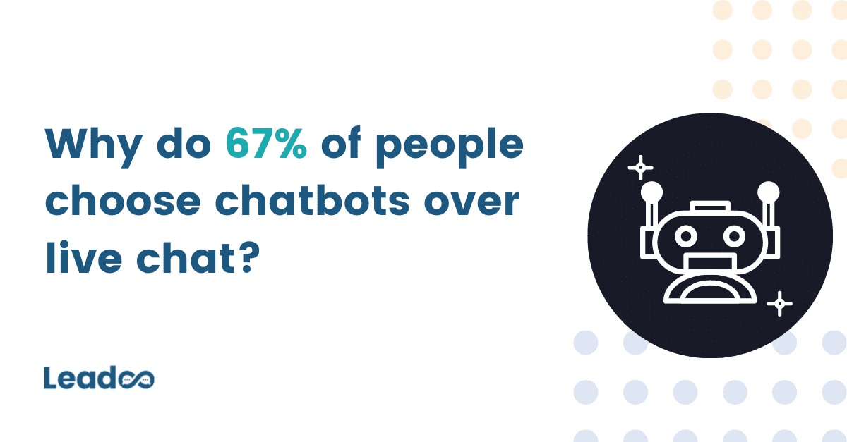 Why do 67% of customers choose a chatbot over live chat?