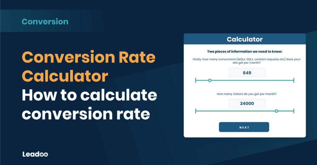 Conversion Rate Calculator Leadoo customer journey Measuring your customer journey is nearly impossible...