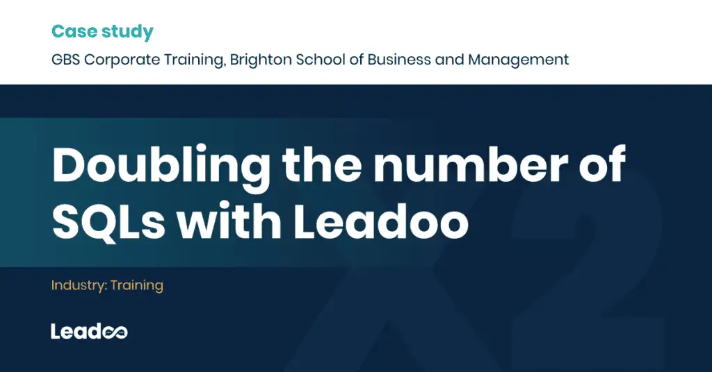 Doubling the number of SQLs with Leadoo in the Training industry