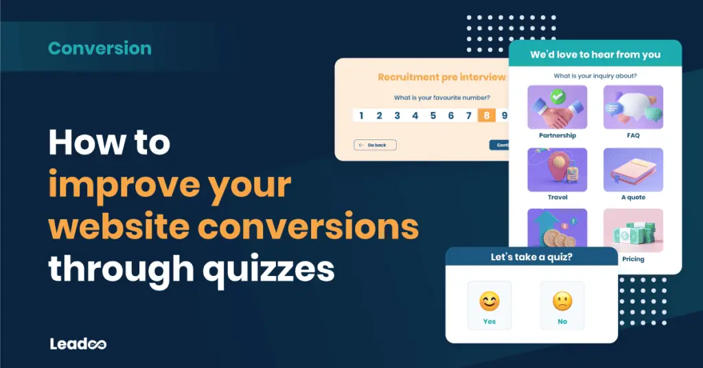 improve conversion through quizzes Leadoo quizzes How to improve your website conversions through quizzes