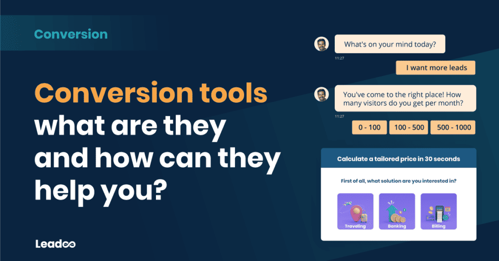 Conversion tools Leadoo conversion tools Conversion tools - what are they and how can they help you?