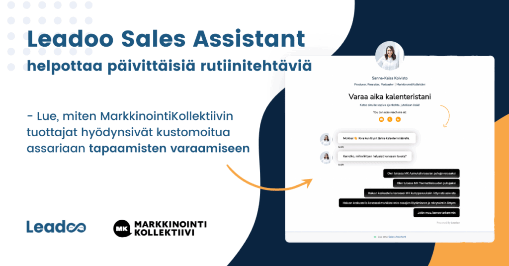 LSA featured image2 Leadoo Sales Assistant helpottamaan rutiinitehtäviä Leadoo Sales Assistant helpottaa päivittäisiä rutiinitehtäviä