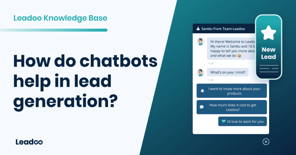 How do chatbots help in lead generation Featured 02 New release: Leadoo Website Analytics