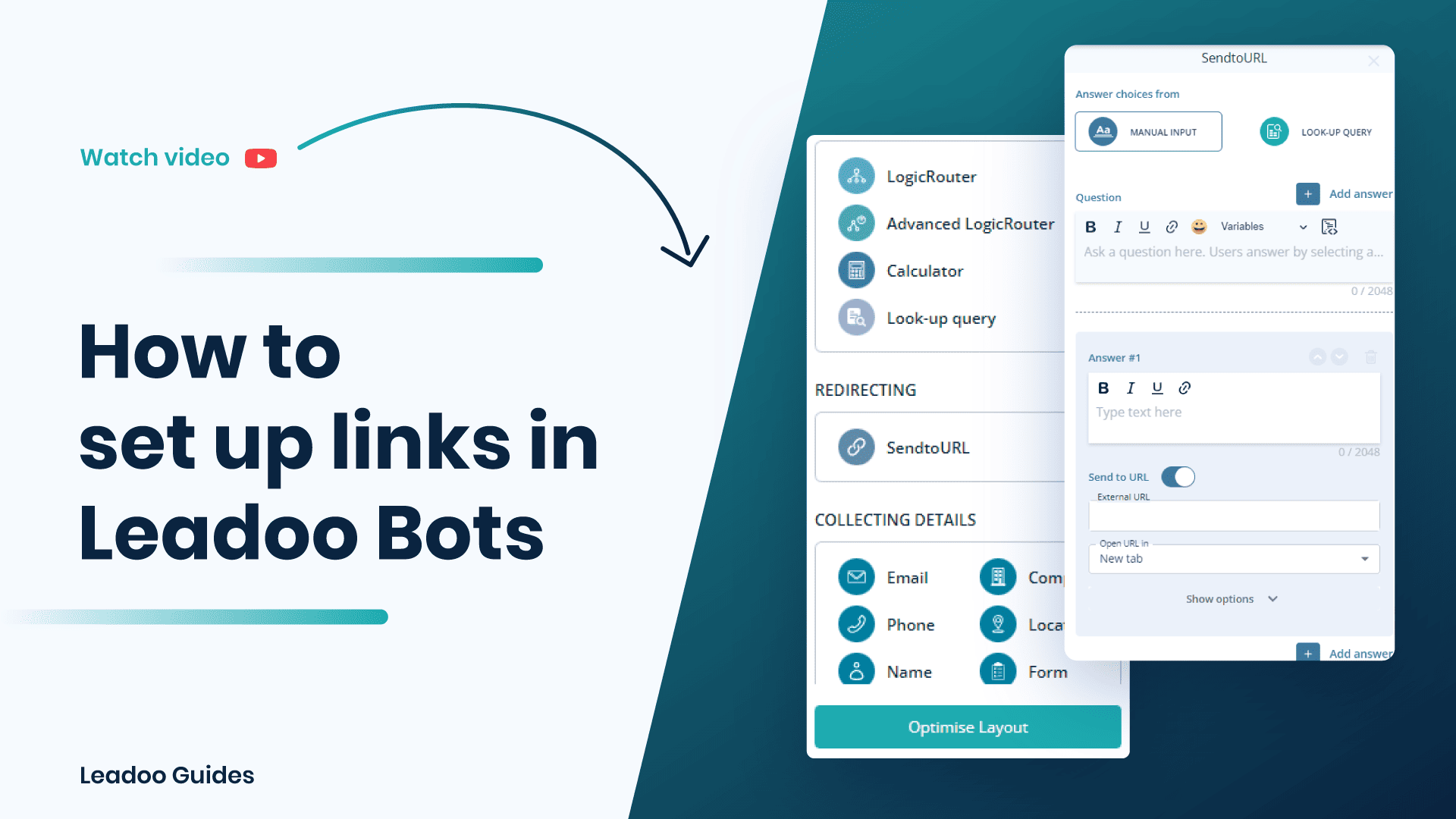Set up links video preview How to set up links in Leadoo Bots