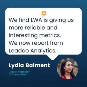 Lydia Balment on Leadoo Website Analytics
