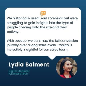 Lydia Balment on Lead Forensics vs Leadoo
