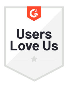 G2 badge. Users Love Us, Summer 2023