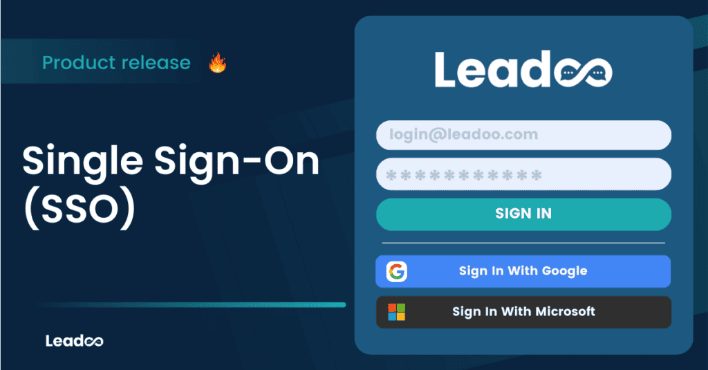 Leadoo New Feature Single Sign-On SSO