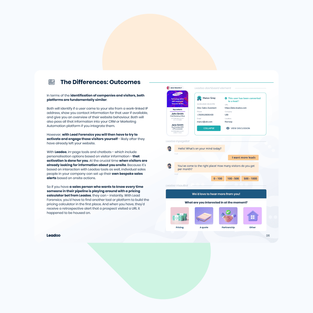 Lead Forensics vs Leadoo: A Comparison Guide 63 Lead Forensics vs Leadoo Im 03 Leadforensics Leadoo