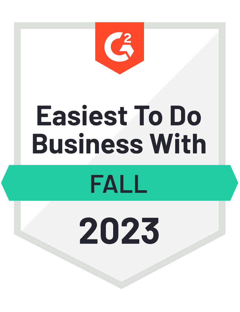 G2 Easiest to Do Business with Fall 2023