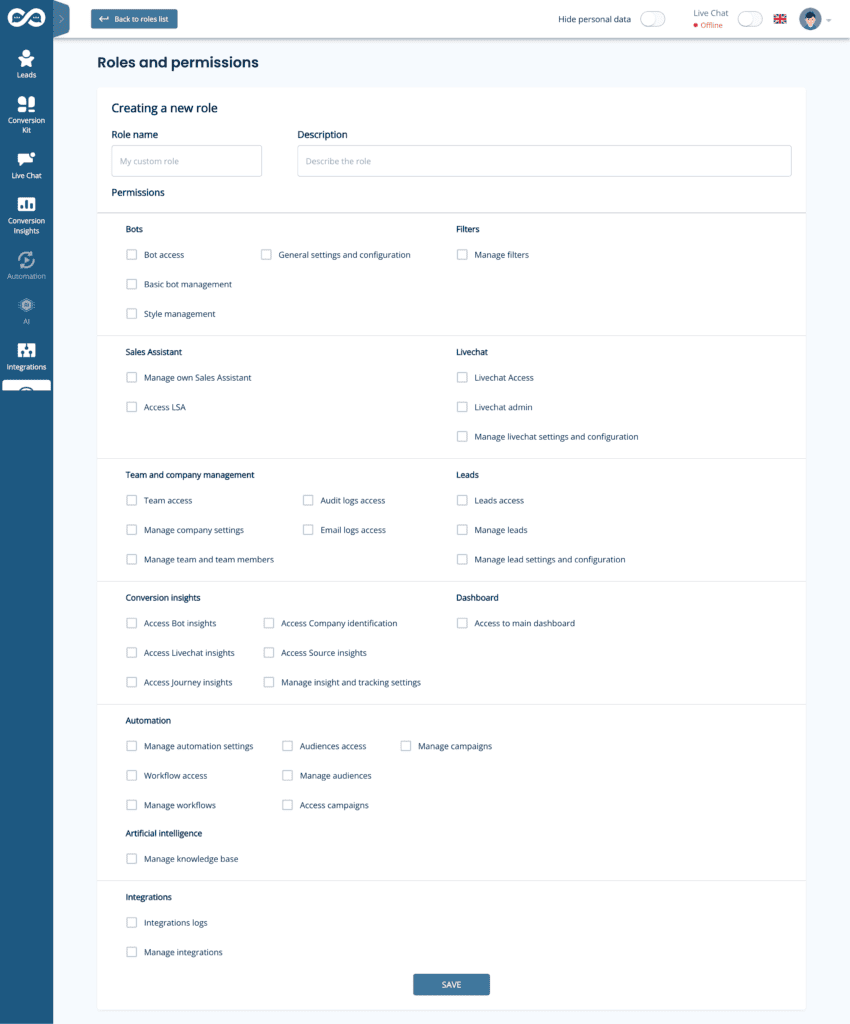 User Types and How to Create a Role with Custom Permissions 3 User types Setting custom permissions