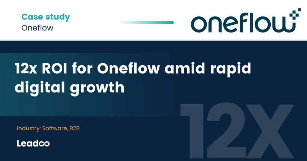 12x ROI for Oneflow 2 leadoo data gdpr Data protection and GDPR