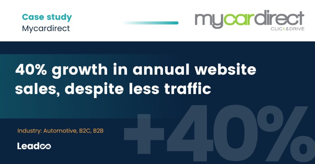 40 growth for mycardirect Mycardirect 40% growth in annual website sales, despite less traffic, for Mycardirect