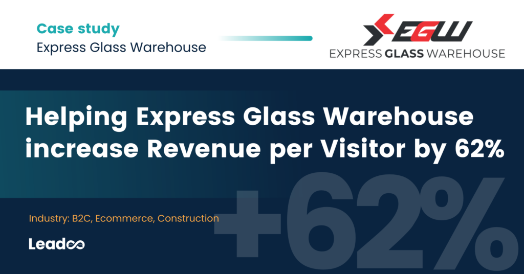 Helping Express Glass Warehouse increase Revenue per Visitor by 62 1 express glass warehouse Helping Express Glass Warehouse increase Revenue per Visitor by 62%