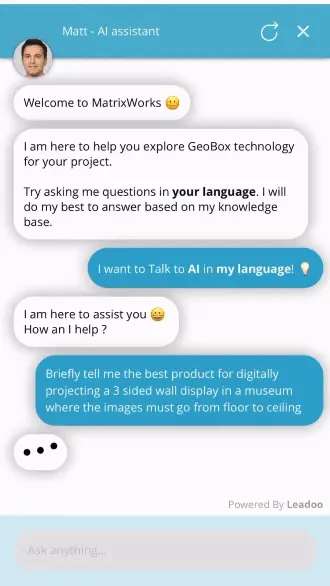Lead Matrixworks AI 1 Leadoon AI-Intentio ja tuki reaaliaikaisille API-kutsuille