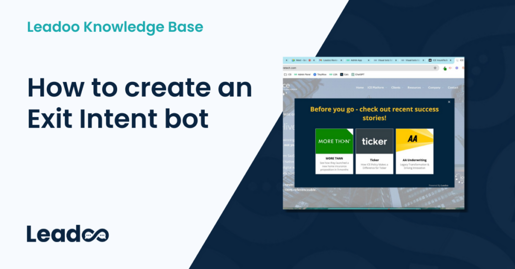 How to create an Exit Intent bot