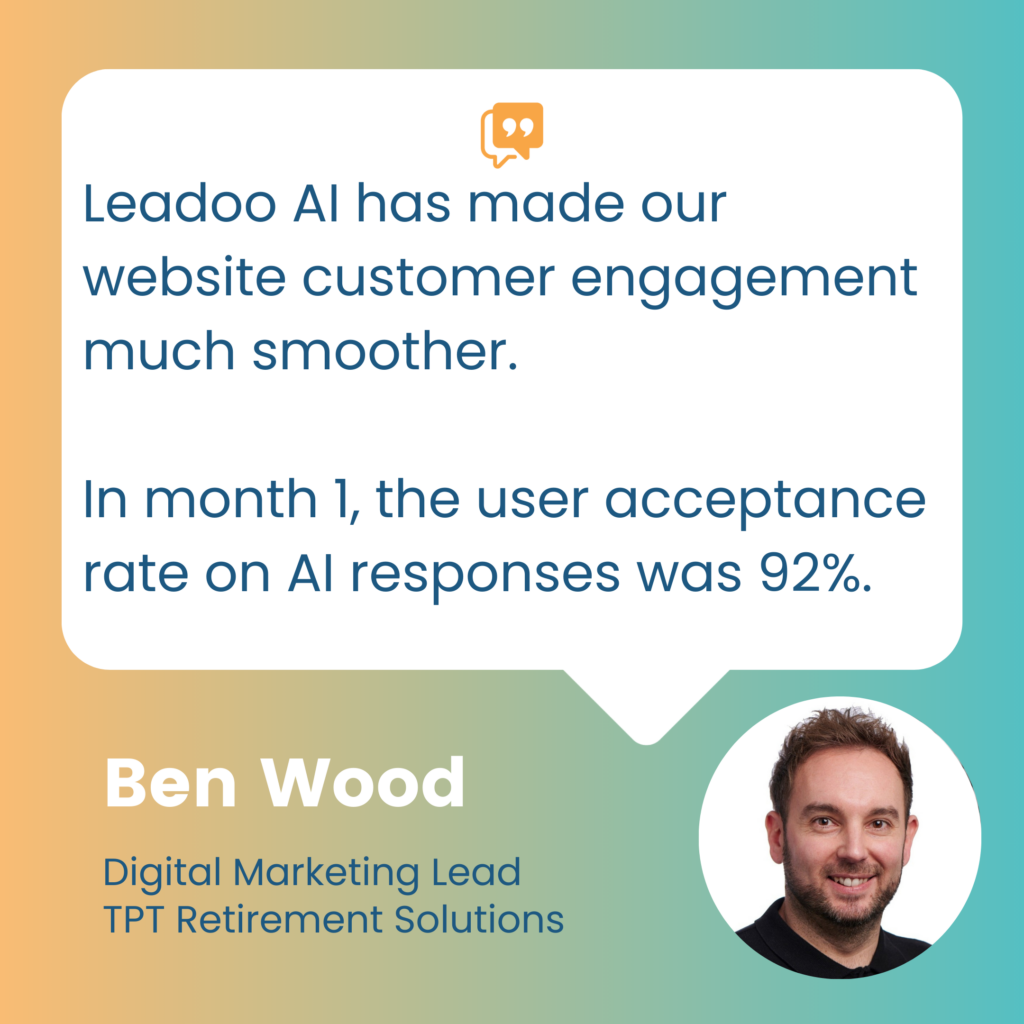 Ben Wood TPT 1 Improving UX and reducing contact centre enquiries by 32% with AI