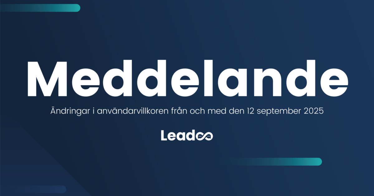 Meddelande till våra kunder: Ändringar i användarvillkoren från och med den 12 september 2025