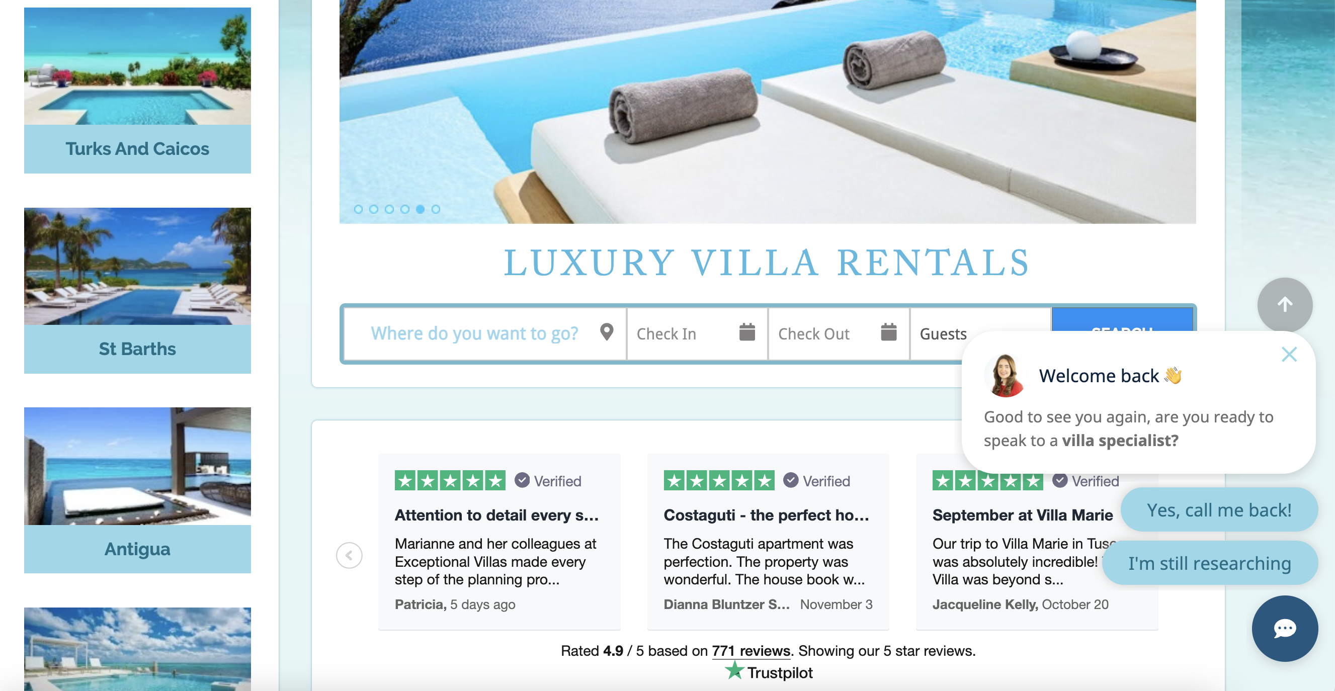 Welcome Back to Exceptional Villas Exceptional Villas Delivering an exceptional 15x ROI in Year 1 for Exceptional Villas